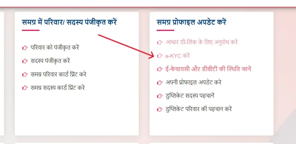 Samagra e-KYC Process